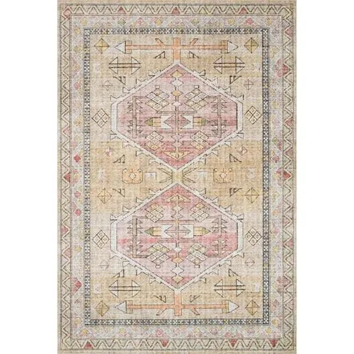 9x12 LOLOI II Skye Gold/Blush Rug