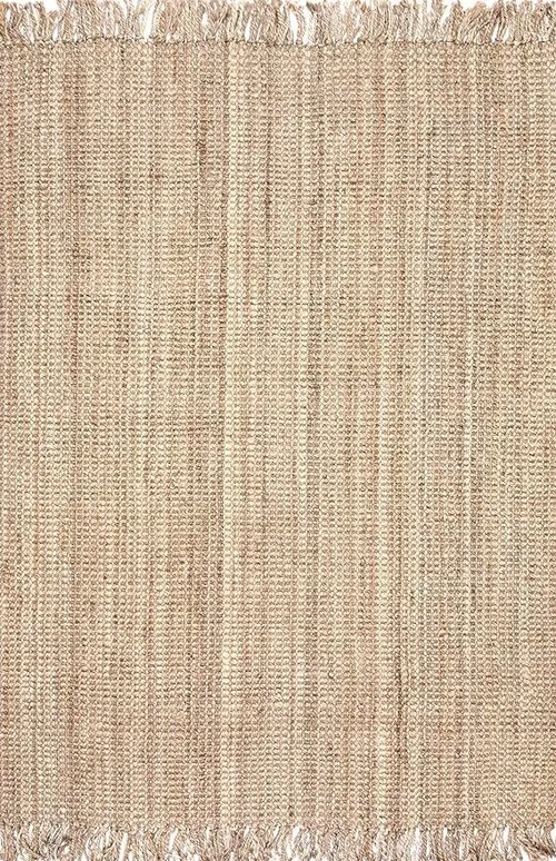 5x8 Chunky Jute Rug with Tassles