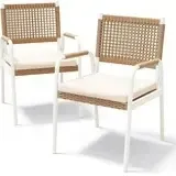 White Outdoor Dining Set for 2