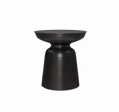 Dark Bronze Metal Side Table