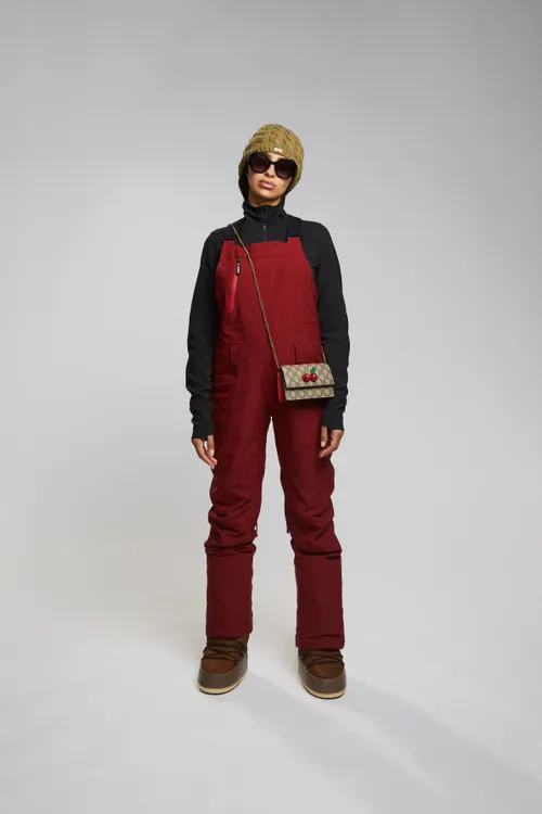 Burton Avalon Bib Softshell Snowboard Red - Size M