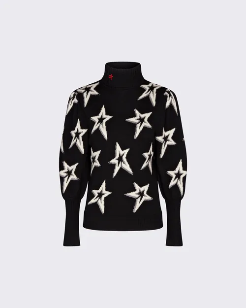 PERFECT MOMENT Star Dust Balloon Sleeve Sweater Size M
