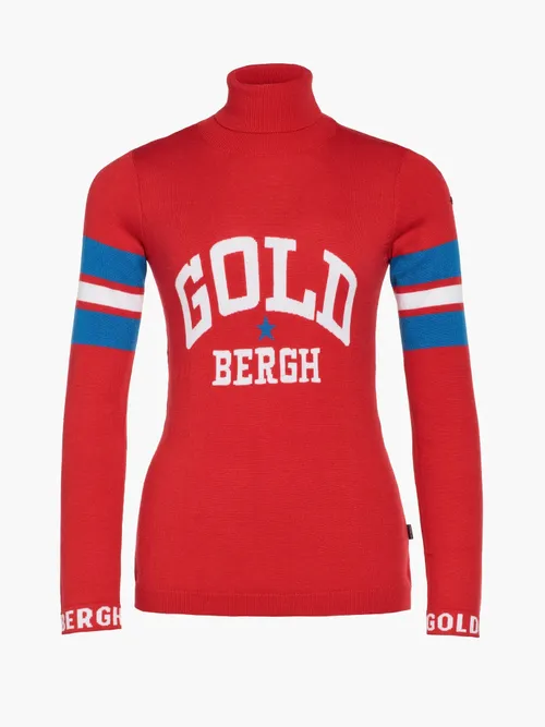 GOLDBERGH <br> Red Biscuit long sleev Knit Weater Size S <BR> RRP $490