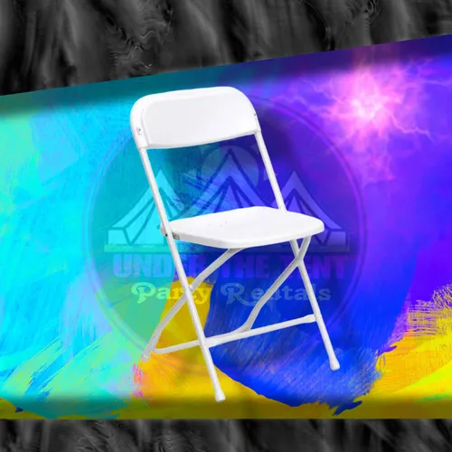 WHITE FOLDING CHAIR