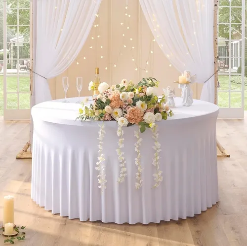DRAPED ROUND SPANDEX TABLE COVER