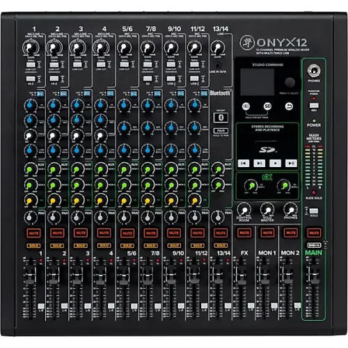 Mackie Onyx12 12-Channel Analog Mixer With USB and Bluetooth