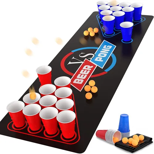 (18+) Tapete de mesa Cerveza Pong (BeerPong) 