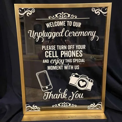 XL Unplugged Acrylic Floor or Table Sign