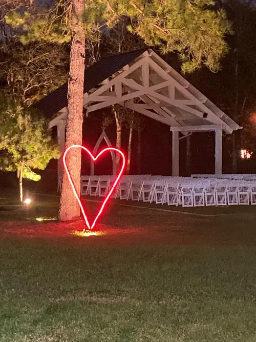 Large Lighted Red Heart Yard Stake Sign