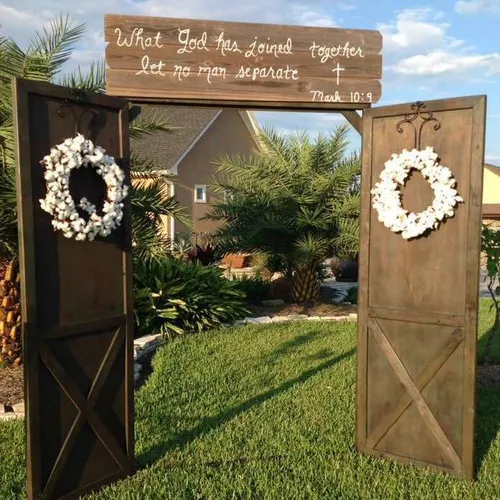 Doors Brown Double Barn..Add the sign on top and don't forget the wreaths and hangers!