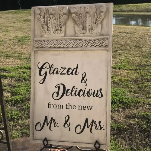 Donut Sign Glazed and Delicious Sign