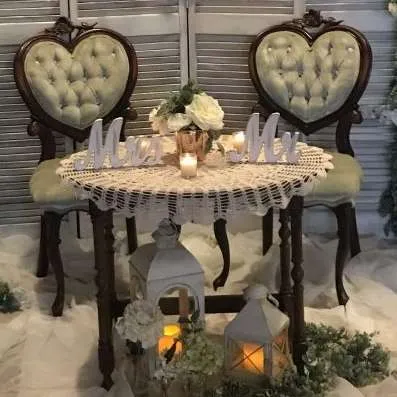 Antique Heart Back Shaped Victorian Sweetheart Chairs (Pair) 