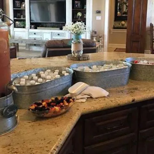 Galvanized Sm Oval Table Top Tubs