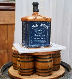 Cake Stand Whiskey Barrel