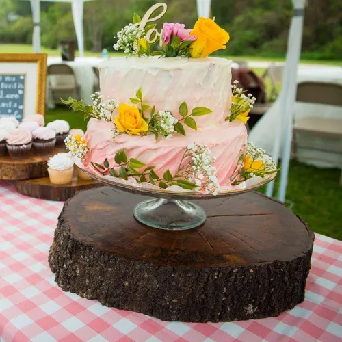 Thick Wood Slice Cake Base