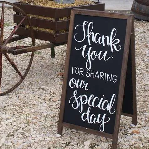 Sign Thank you for Sharing our special day Easel 