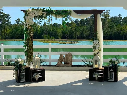 Arbor Stained Inside measurement 7x7...Add Fabric, Macrame or Floral Set