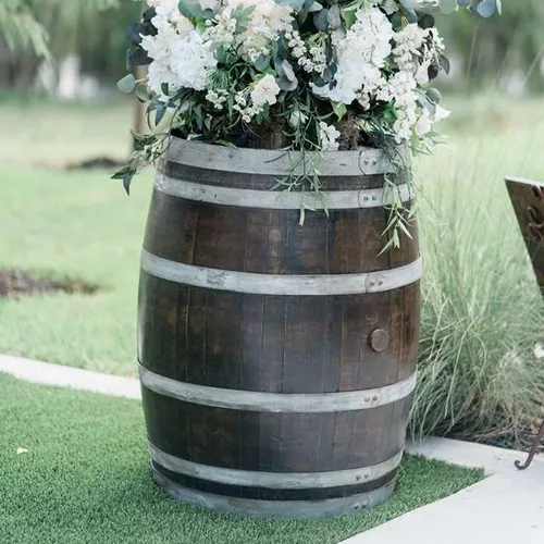 Whiskey Barrels Full Size Stained Walnut Finish