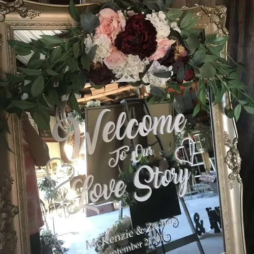 Floral Spray Pink and Burgundy #2