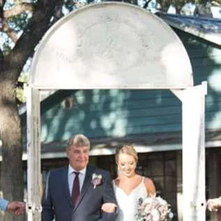 Topper for Aged White Double Doors or Arbor....Add Custom Cut Initials separately!