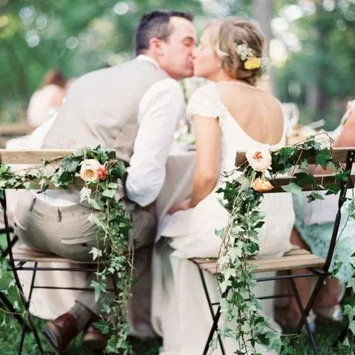 Chairs/Wood Slats....They go great mixed with our Rustic Pallet Benches