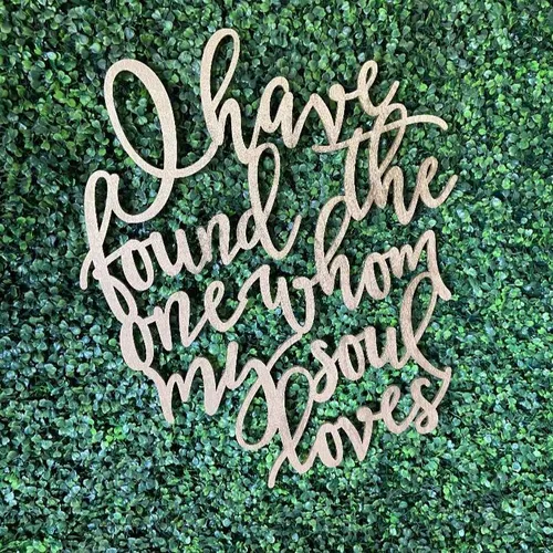 Gold Sign I have found the One whom my Soul Loves.   24