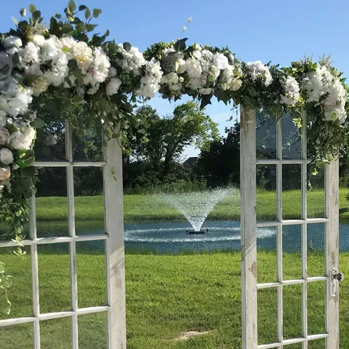 Floral 3-piece for French Doors...We can add in your accent color!