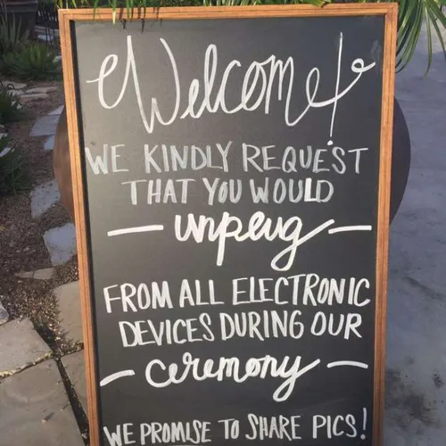 Sign Unplugged Chalkboard