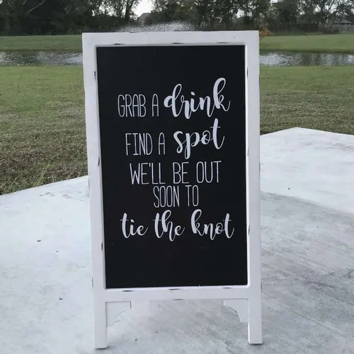 Grab a drink floor easel sign