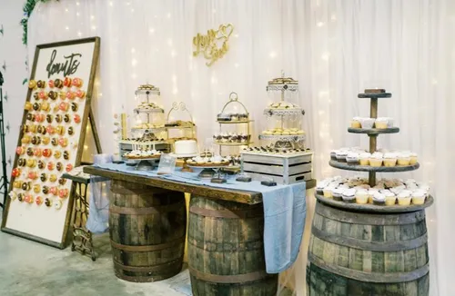 Whiskey Barrel Top (LARGE TABLE TOP FOR USE ON 2 BARRELS OR 2 SEWING MACHINE BASES)