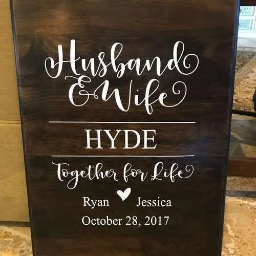 Sign Husband & Wife Together for Life (Client Keeps)