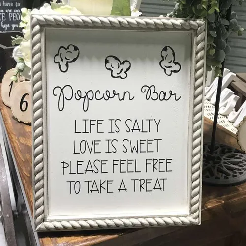 Popcorn Bar Sign