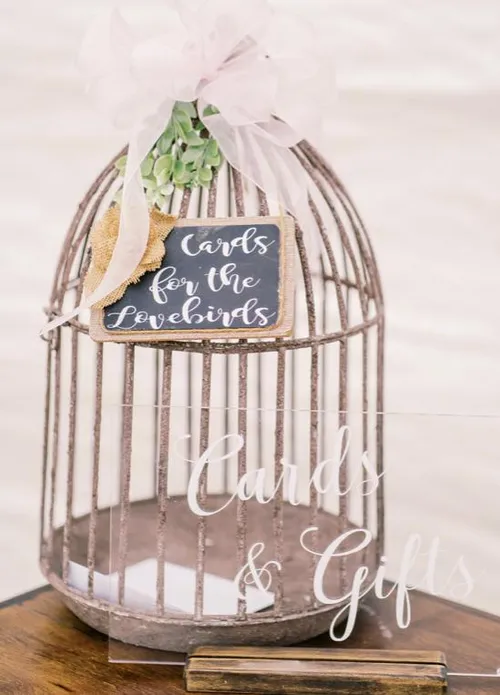Cards Vintage Looking Bird cage 