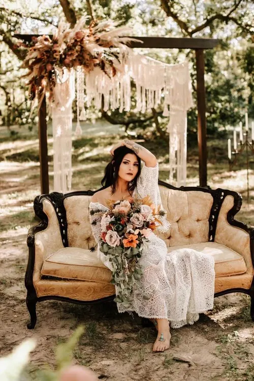 Hand made Macrame for Stained Arbor Measures 7x7