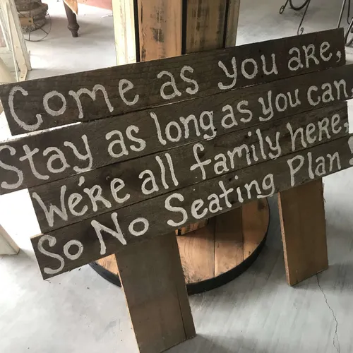 Sign Come as you are Pallet 