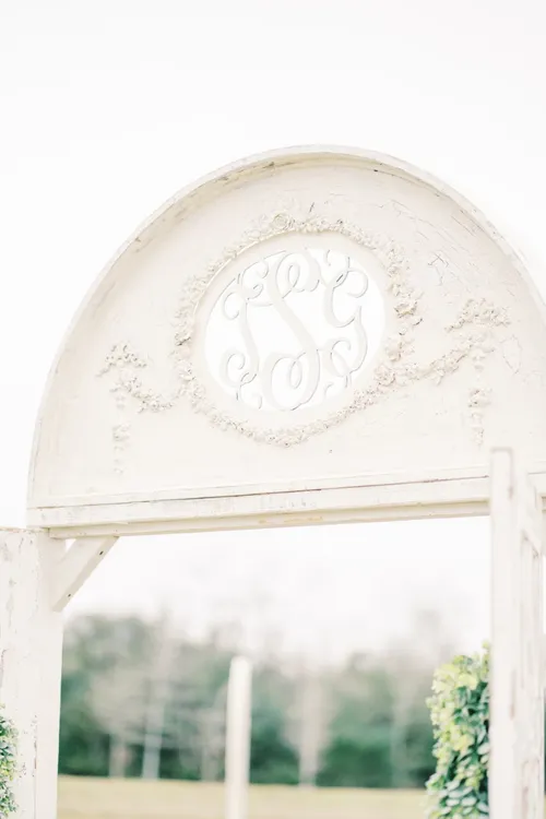 Custom Cut Initials to go on topper for Arbor or Double Doors