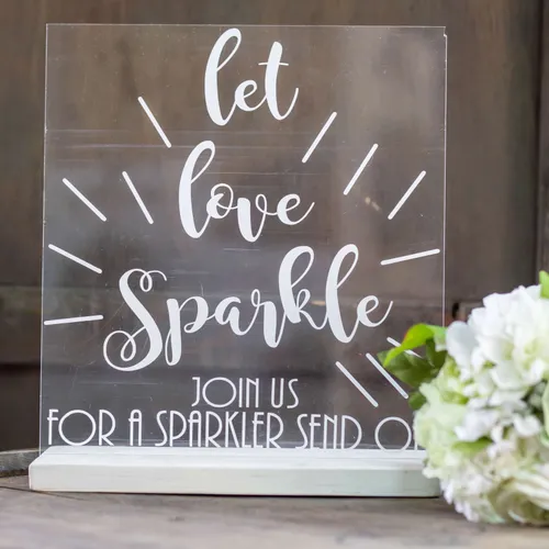 Sign  Let Love Sparkle Acrylic 