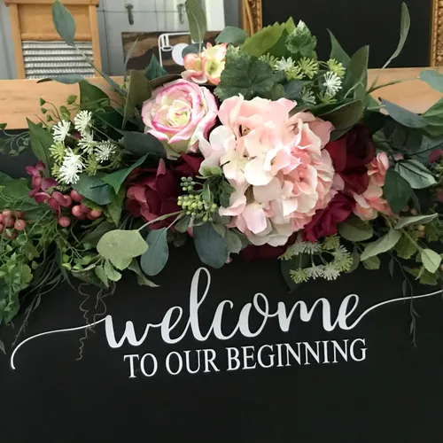 Floral Spray Burgundy/Pink