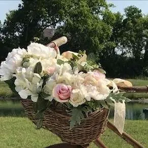 Bicycle Basket Floral Arrangement ( Your Colors)