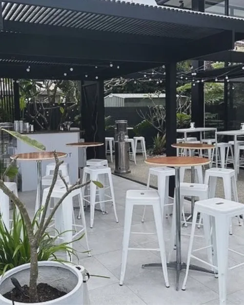 White Metal Bar Stools