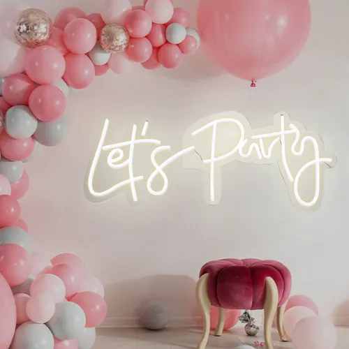 Let's Party neon sign