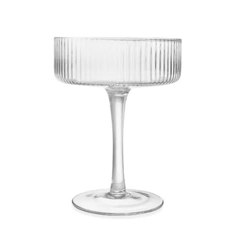 Rippled champagne coupe