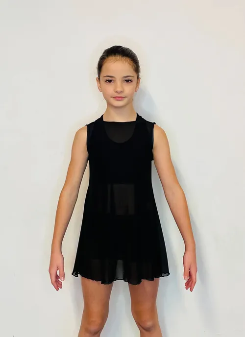 BL032 - BLACK MESH DRESS