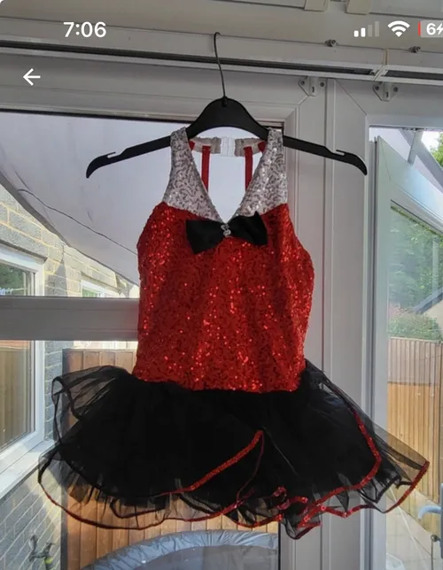 BL178 RED/BLACK SEQUIN TUTU