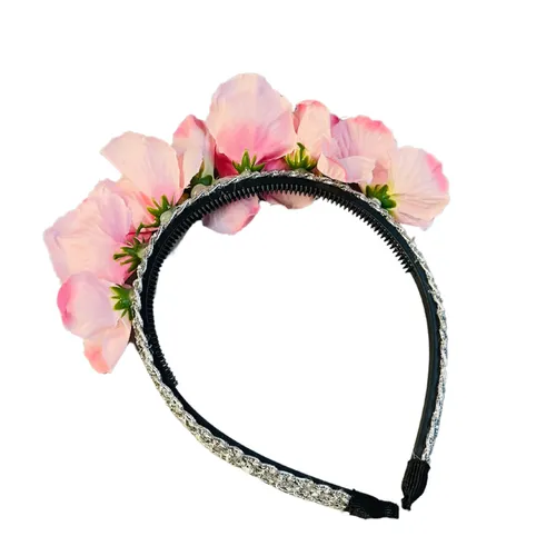 BL138 - PINK FLOWER HEADBAND