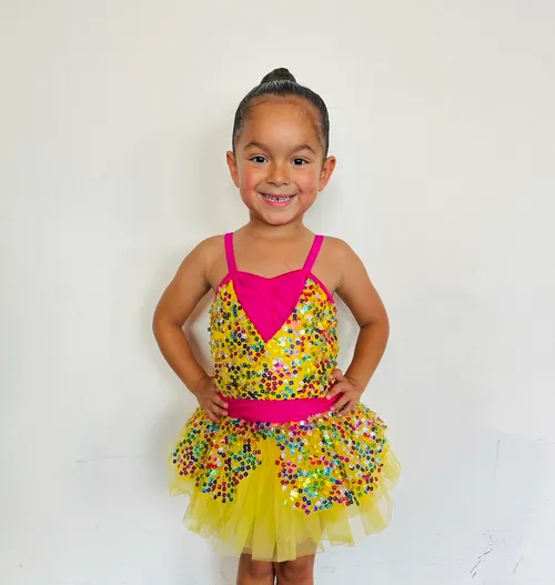 BL010 - YELLOW/PINK SEQUIN TUTU