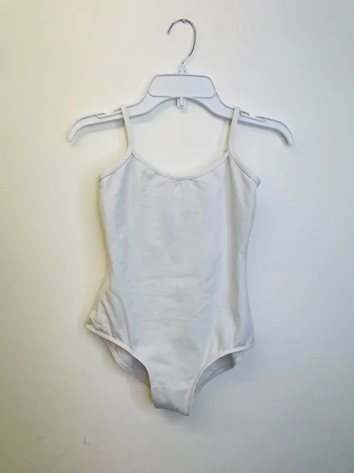 BL057 - WHITE THIN STRAP LEOTARD