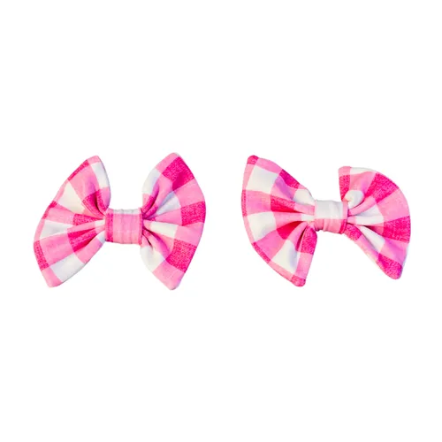 BL145 - PINK GINGHAM BOWS