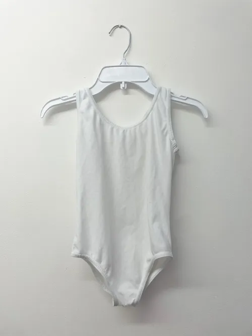 BL163 - WHITE THICK STRAP LEOTARDS