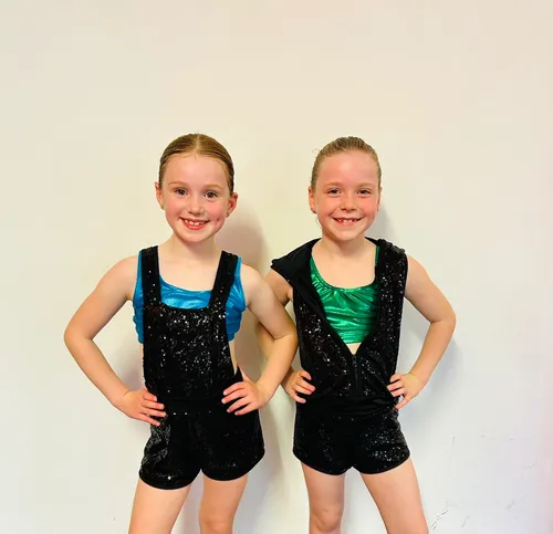 BL154 - BLACK SEQUIN DUNGAREES 